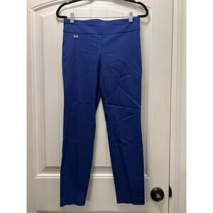Alfani Women’s Elastic Waist Pull On Skinny Tommy Control Pants Size 6P Blue‎